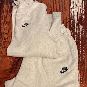 Nike Light Gray Tracksuit with Black Logo